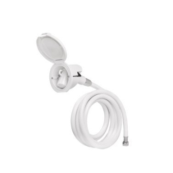 Plastimo 67202 - White Showerhead + Round Cover + 3m Hose