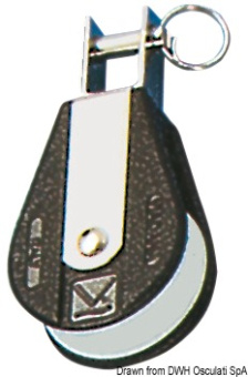 Viadana Wind Speed Ball Bearing Single Block with Fixed Toggle Head for Rope up to 8-10 mm