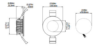 Lumishore 60-0483 - Spotlight Eclipse Downlight DL55 White Light White Case