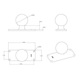Ram Mount RAM-D-202U-25 - Rectangular Base Plate (Device Mount)