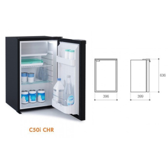 Vitrifrigo 0400-0488 - Black Refrigerator C51I CHR