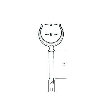 Nuova Rade 44681 - Oarlock, Ø53mm, Polyamide, Black