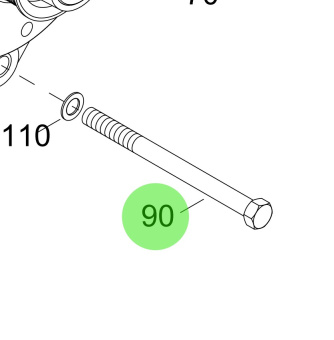 Steyr 9000788-0 - Hex Head Bolt ISO 4014 M12x150 Class 8.8 A3C for Steyr M160068 Engines