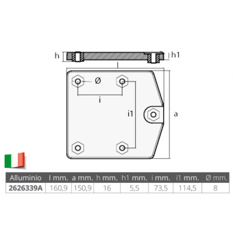 Tecnoseal Aluminium Plate For Zeus Drive Engine