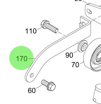 Steyr 2205745-0 - Tensioner Support for Steyr M160068 Engines