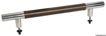 Osculati Deluxe AISI 316 Stainless Steel Handrail with Synthetic Leather Grip, 450–750 mm