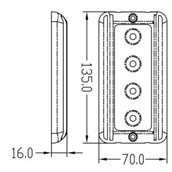 A.A.A. 4 LED Aluminum Ceiling Lamp