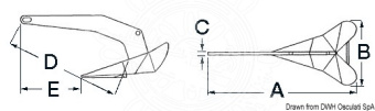 Osculati 01.108.16 - Delta Anchor 16 kg