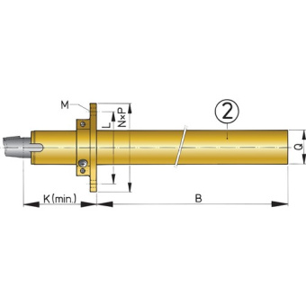 Vetus BL50/2000 - Bronze Stern Tube Ø 50 mm, L=2000 mm