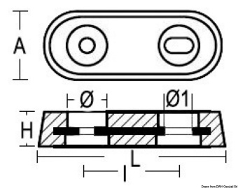 Osculati 43.902.15 - Anodo Ovale VETUS In Magnesio 80 g