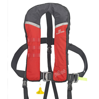 Plastimo 65580 - Pilot 290 Ocean Full-feature Inflatable Lifejacket, Automatic UML, With Crutch Strap, With Flash Light, >40kg