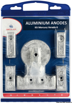 Osculati 43.356.01 - Anode Kit For Verado 6 8-pcs. Aluminium