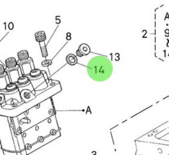 Nanni Diesel 970307869 - Gasket for Injection and Feed Pump Assemblies