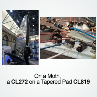 Clamcleat CL819 Tapered Pad with Backplate for Mk2 Junior Cleats, 10° Angle