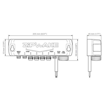 Zipwake Distribution Unit S With Power Cable 4Mtr