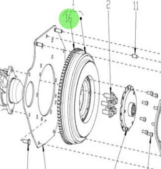 Nanni Diesel 970313418 - Flywheel Ring Gear for HE and N Series Engines