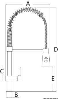 Osculati 17.004.04 - Square Spray Mixer For Kitchen