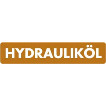 Marine Hydraulic Oil Identification Sticker, German, Soft PVC, 100×20 mm
