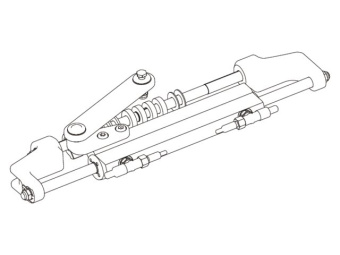 Ultraflex 43515D - Hydraulic Cylinder Front Mounting for Outboard Steering Systems UC95-OBF/1