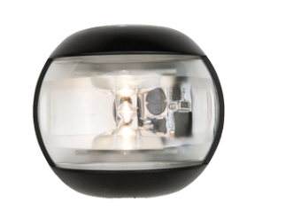 Allpa Navigation Light White, Top, 225°, LED 12-24v, Black Housing