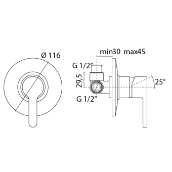 Foresti & Suardi Arena Shower Mixer