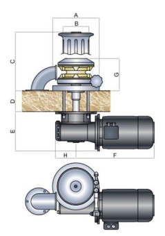 Italwinch Star Plus Windlass 24V 2700W / Chain 14mm With Drum