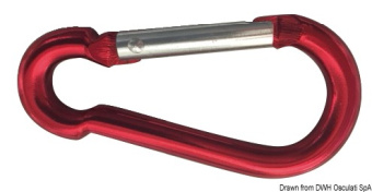 Osculati Red Anodized Aluminum Carabiner Hooks