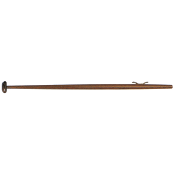 Allpa Wooden Flag Pole, Varnished, L=1000mm, Ø28mm, Base Ø22mm, With Nylon Cleat
