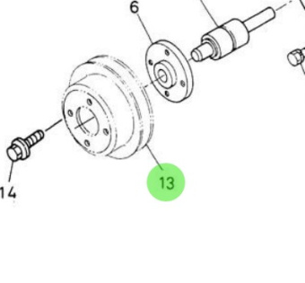 Nanni Diesel 970307398 - Fresh Water Pump Pulley for N4 and 4 Series Engines