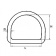 Stainless Steel D Ring 5X25X22H mm