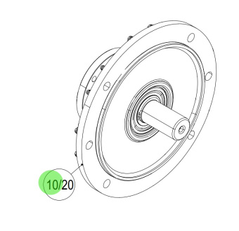 Steyr Z002098-0 - Painted 6-Hole Adapter Shaft Assembly