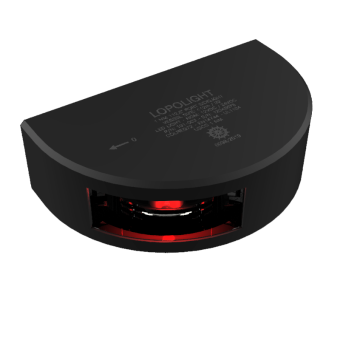 Lopolight 1NM 112.5° Red Port Light Black Anodized