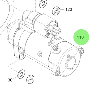 Steyr Z026089-0 - 24V 3.0kW-10 Starter Motor