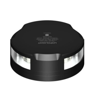 Lopolight 201-012-FB-B-6M - 360° White Light 2 NM Horizontal Mounting Black Aluminum Flat Base