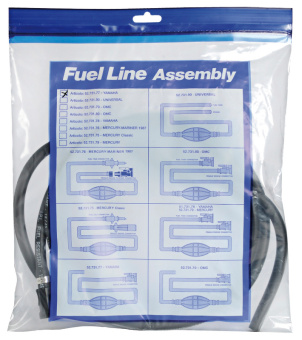 Mercury Outboard 3 m Fuel Line and Primer Bulb with 2 Joints (after 1987) - Osculati 52.731.76