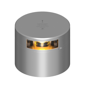 Lopolight 201-013-CD - Navigation Light 2NM 135° Yellow, Towing, Silver W/Conn & CD-Base