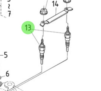 Nanni Diesel 970307591 - Glow Plug for HE and N Series Engines