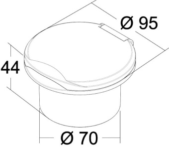 Osculati 15.163.00BU - Shower niche Classic Evo with stainless shower Tiger PVC 2.5 m (Bulk 10 pz) (10 pcs.)