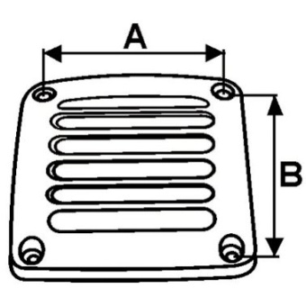 Euromarine White Nylon Grille - 92mm - 92mm