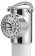 Osculati New Edge Chromed Door Boat Shower with Mizar Chromed Brass Push-Button Shower Head 88x95 mm with Stainless Steel Hose 2,5 meter - 15.143.06