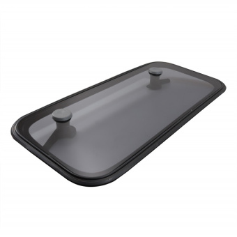 Lewmar 361246990 - Low Profile Hatch Size Bavaria Rectangular, Acrylic & Seal - Grey