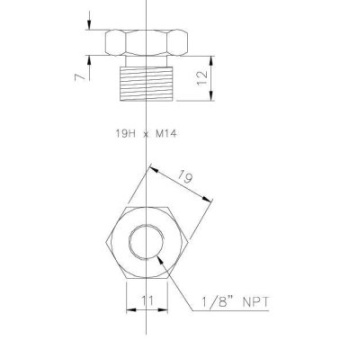 Wema 150902 Adapter F 1/8'' > M14X1.5