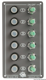 Osculati 14.700.00 - Elite Electric Control Panel 6 Switches