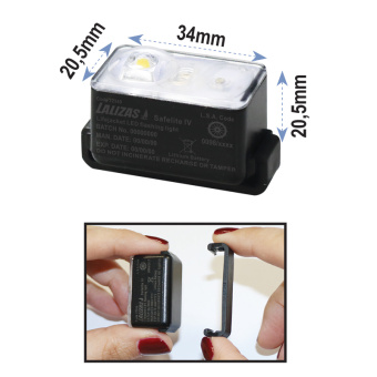 Lalizas 72349 - Lifejacket LED Flashing Light Safelite IV On-Off Water Activated, SOLAS/MED/USCG-MER/TC