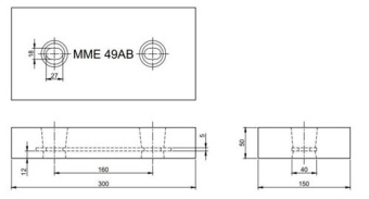 MME Hull/Rudder Anode Aluminium MME49AB