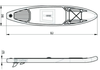 Vetus VSUP11 - SUP Board (335 cm x 80 cm) with Paddle, Carrier bag, Pump and Repair kit