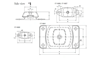 Metalastik Vibration Damper Type 1600 - Max. Weight 35 kg