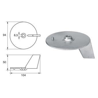 Bukh PRO L8146004 - Anode F/YAMAHA EngineS