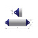 Ocean 71986 - Boat Fender HD H4 White/Blue 19x64cm