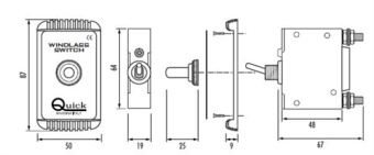 Quick 10100 - Hydraulic Magnetic Circuit Breaker (100A / DC)